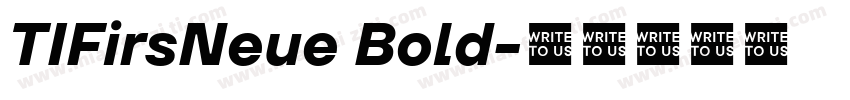 TIFirsNeue Bold字体转换